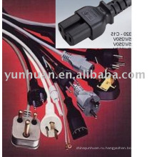 Подключите шнур питания с C15 вилку кабеля IEC горячий шнур к ЕС Великобритании Aus C16 C20 C17